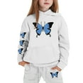 thumbnail image 4 of Byoo Toddler Girls' Clothing Set Butterfly Print Hoodie Sweatpants Sweatsuit Jogger Set, 4 of 4