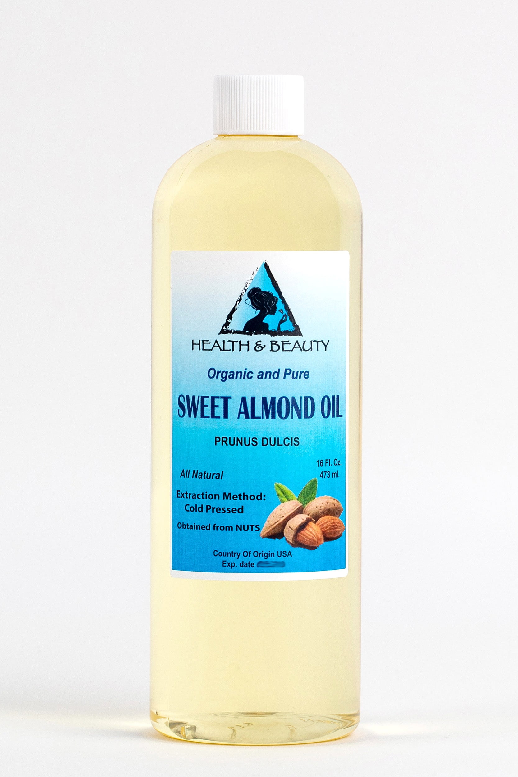 Sweet Almond Oil Refined Organic Carrier Cold Pressed 100% Pure 64 oz