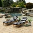 thumbnail image 5 of ARDEN Foam Outdoor Chaise Lounge Cushion, 21 x 72, made with ProFoam, Rain-proof, Fade Resistant, Black Cabana Stripe, 5 of 9