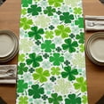 thumbnail image 5 of Table Runners 90 Inches Long Dress Scarves, St. Patrick's Day Farmhouse Coffee/Dining/Kitchen Table Runner for Living Room, Lucky Shamrocks Spring Leaves Botanical 13x90 Inch, 5 of 9