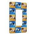 thumbnail image 1 of KuzmarK™ 1 Gang Rocker Wall Plate - Bay Blanket Appaloosa Afternoon Gold Horse Pattern Art by Denise Every, 1 of 1