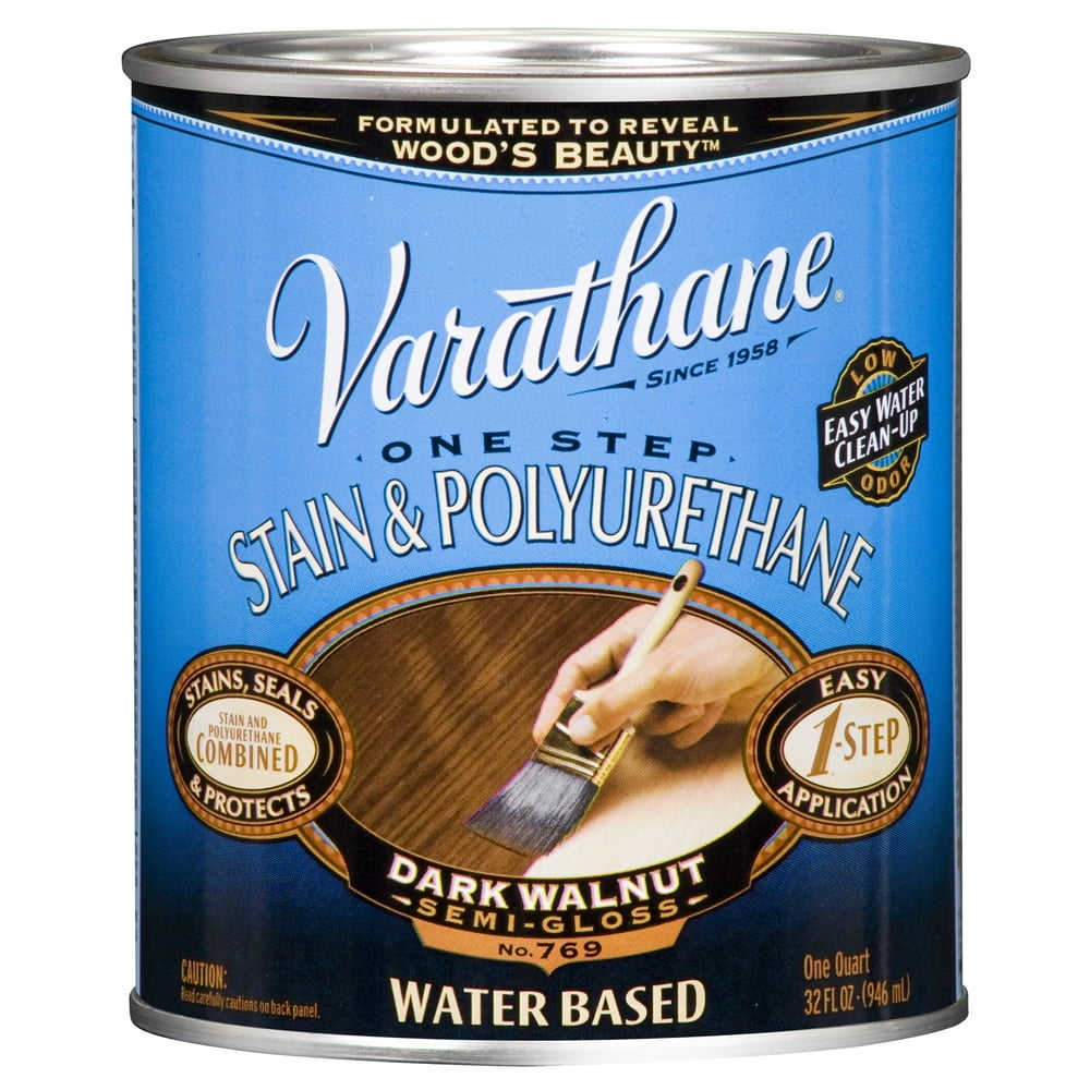 Varathane 239587h 1 Qt. Dark Walnut Stain & Polyurethane