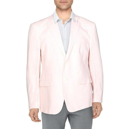 Lauren Ralph Lauren Mens Linen Business Two-Button Blazer Pink 38R