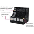 thumbnail image 5 of Caja De Almacenamiento De Polipropileno De 4 Compartimentos Almacenamiento De Archivos De Oficina Cesta De Almacenamiento De Documentos Módulos De Almacenamiento De Carpetas Para Papel De Color A4 - Negro Sailing Electrónica, 5 of 5