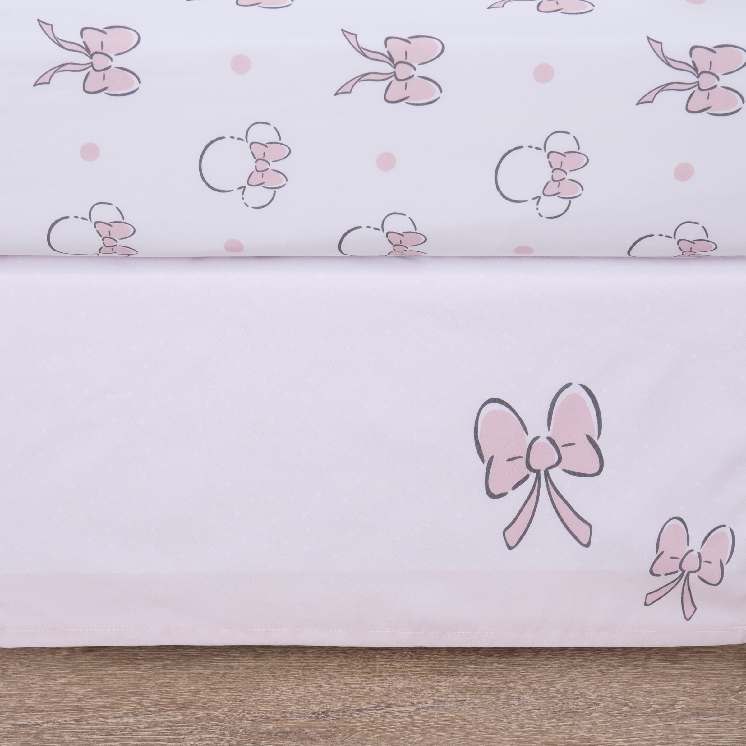 Minnie Mouse Sweet Bows 3 Piece Crib Bedding Set, Infant Girl, Pink