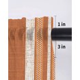 thumbnail image 6 of Vintage Burnt Orange Striped Tier Curtains 45 Inch Length,Sheer Curtains for Bedroom Living Room Farmhouse Modern Stripes Boho Short Kitchen Curtains Drapes for Small Half Window 27.5"x45" 2 Panels, 6 of 7