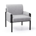 thumbnail image 2 of Subrtex Upholstered Modern Accent Chair with Metal Frame, Set of 2, Gray Linen Fabric, 2 of 8