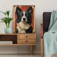 thumbnail image 5 of Qisvanset 12x16 Inch 2D Flat Framed Canvas Art, Border Collie Vintage Oil Painting Loyal Pet Farmhouse Home Wall Gift, 5 of 5