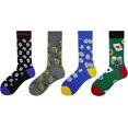 thumbnail image 2 of GHSDFBB Men's 2/4 Packs Fun Crazy Novelty Dress Crew Socks, 2 of 6
