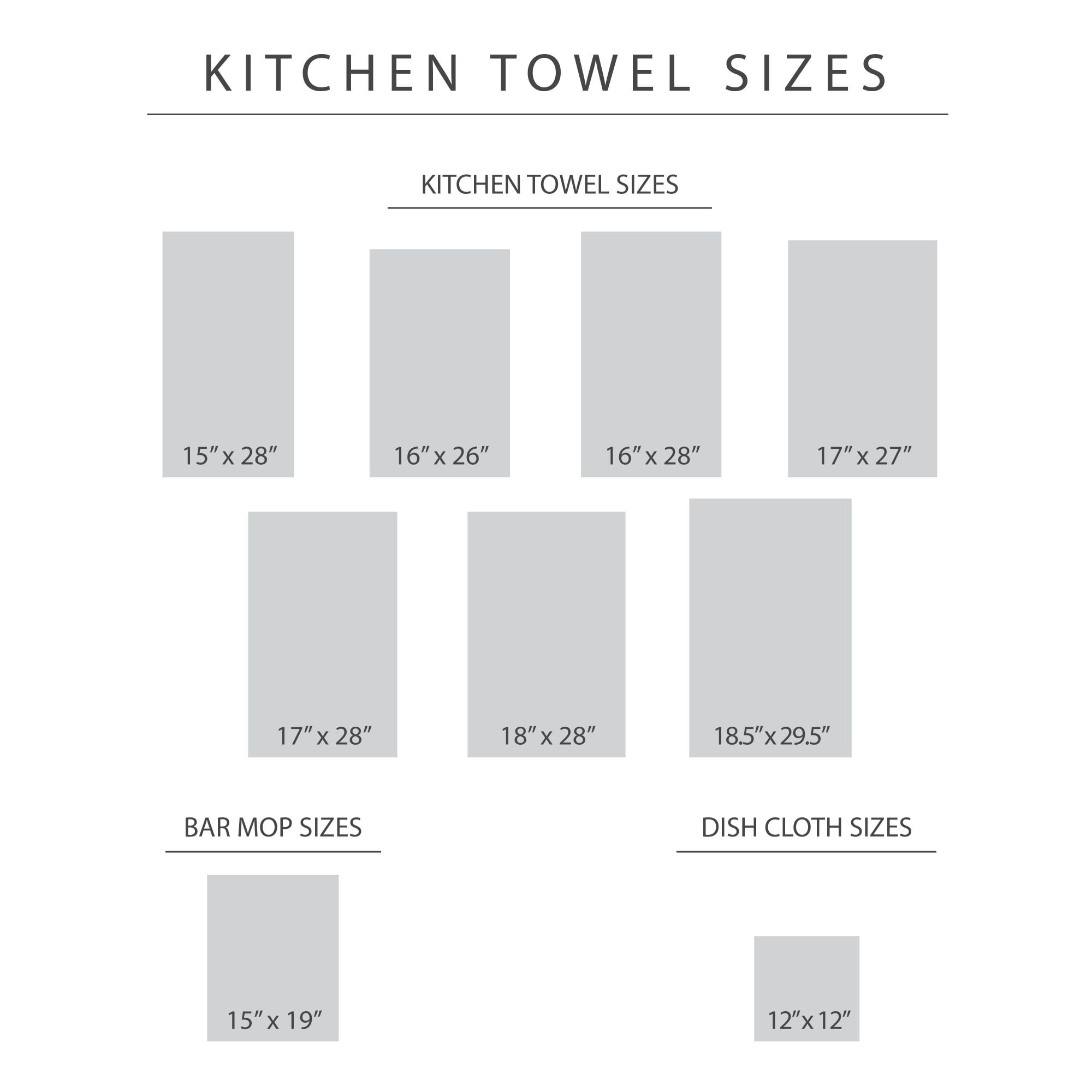 Dish towel measurements discount