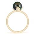 thumbnail image 2 of ANGARA Trillium Tahitian Cultured Pearl Solitaire Ring in 14K Yellow Gold for Women | June Birthstone, Birthday, Anniversary, Jewelry Gift for Women | Pearl Ring, 2 of 8
