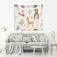 thumbnail image 6 of Forest Animals Tapestry Wall Hanging Tapestries Happy Colorful Hippie Psychedelic Art Polyester Carpet Wall Decorative for Living Room Bedroom 60x40inch, 6 of 7