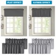 thumbnail image 3 of Paokuoon Unlined Valance Blackout Valance Thickened High Shading Solid Color Kitchen Bathroom Soft Silky Window Decoration 2Pcs, 3 of 7