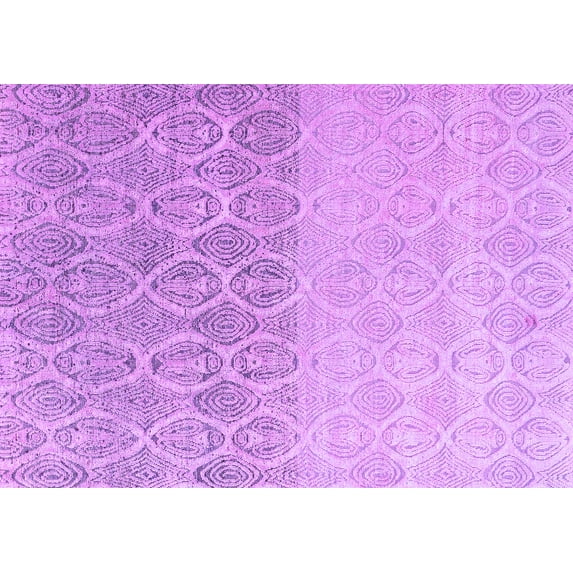 Ahgly Company Indoor Rectangle Abstract Purple Modern Area Rugs, 3' x 5'