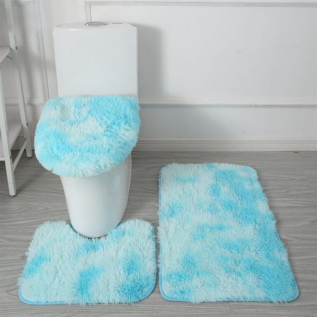 Boovnll Rugs for Bedroom, Tie Dyed Carpet Toilet Three Piece Set Non Slip Mat Bath Nursery, Bedroom, Home Decor, Area Rug, Bedroom Rug, Area Rug, Rugs