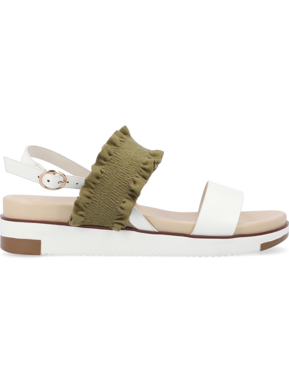 Journee Collection Womens Riya Faux Leather Slingback Flatform Sandals