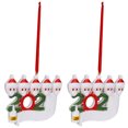 thumbnail image 3 of Adorno navideño, 2 uds., decoración colgante personalizada para miembros de la familia, colgante para árbol de Navidad, características líderes de clase, 3 of 8