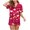 Red, variant on Tnhcen Romantic Women's Heart Print Lounge Wear 2-Piece Short Sleeve Button Blouse Fashion Shorts Set Valentine's Elegant Pajamas Home Clothes S-2XL