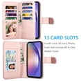 thumbnail image 2 of Galaxy A54 5G Case, A54 5G Wallet Case, Samsung Galaxy A54 5G 6.4 inchs PU Leather Case, Tekcoo Luxury Cash Credit Card Slots Folio Flip Cover [Detachable Magnetic Case] & Kickstand - -Rose Marble, 2 of 6