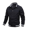 thumbnail image 3 of Chaqueta deportiva impermeable para exteriores para hombre, chaqueta bomber para primavera y verano, ropa de hombre, chaqueta cortavientos de moda para hombre, chaqueta informal blanca, 3 of 5