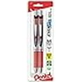 thumbnail image 3 of Pentel EnerGel RTX Retractable Liquid Gel Pen, Medium Line, Metal Tip, Orange Ink, 2-Pack (BL77BP2F), 3 of 4