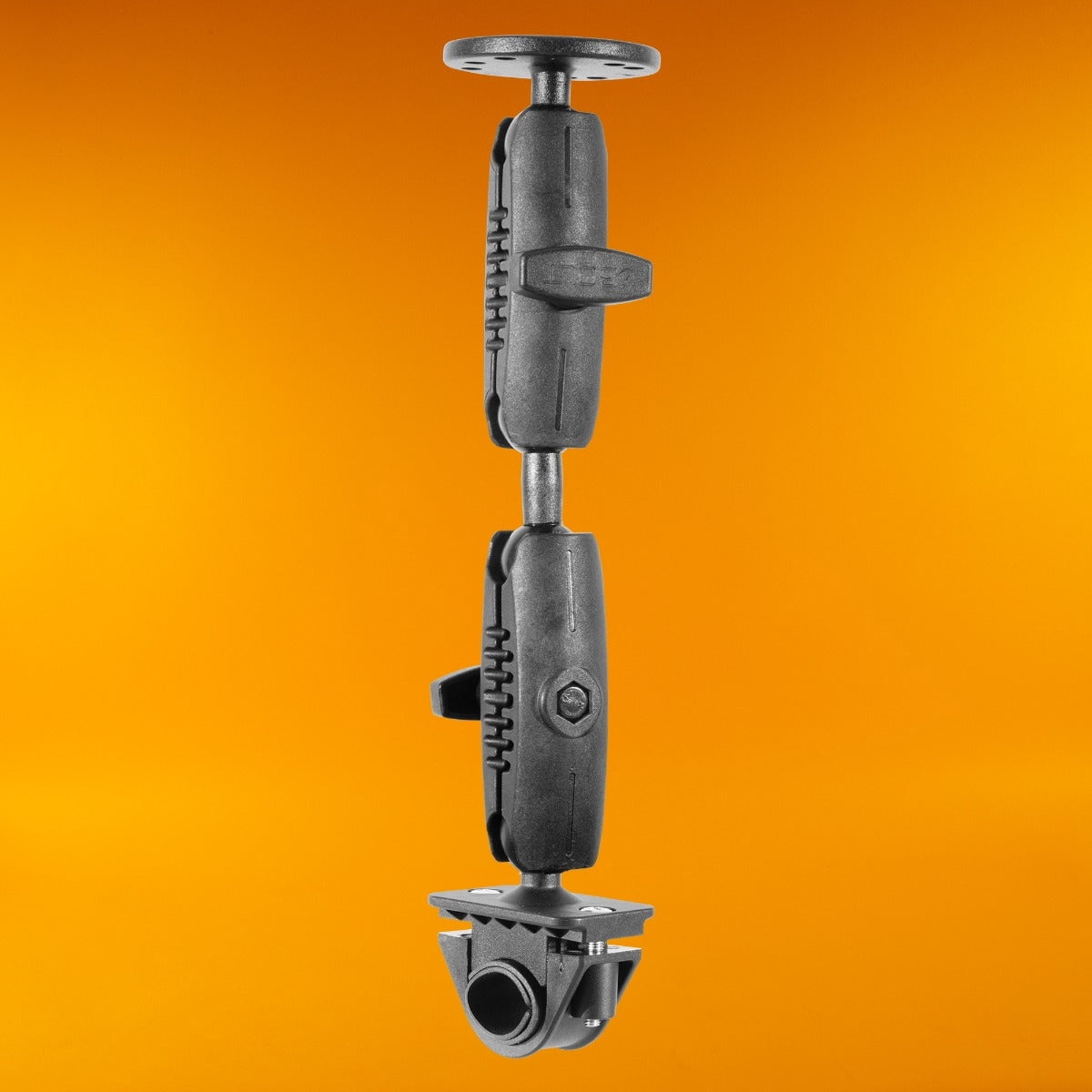 iBOLT AMPS Dual Bizmount Heavy Duty Handlebar/Post/Pole/Rail Mount for Water Sports, Kayaking, Fishing, Boating Etc. - for Fish Finders Using The 3-Hole Pattern