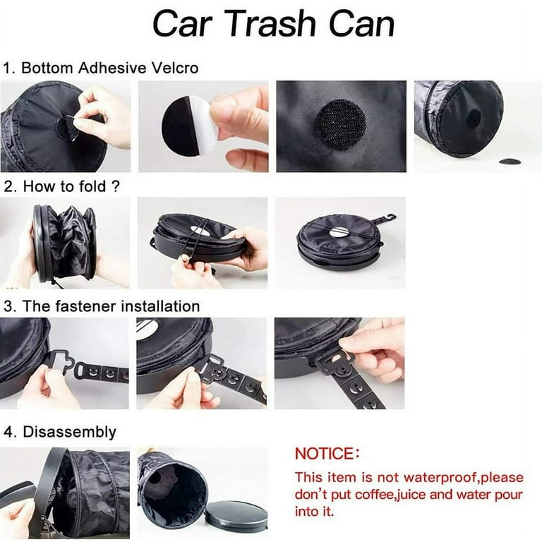 Car Trash Can,Portable Garbage Bin,Collapsible Pop-Up Bag, Waste