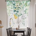 thumbnail image 3 of Green Tie Up Curtains for Windows, Adjustable Balloon Window Shades, Eucalyptus Leaves Kitchen Window Treatments Farmhouse Short Curtains with Rod Pocket 42"x45", 3 of 8