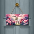 thumbnail image 2 of Hello Valentine’s Day Havanese Flower Crown Romantic Pink Floral Landscape Wood Sign Havanese Dog Lover Gifts Idea Hanging Wall Home Decor - 00031, 2 of 5