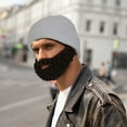 thumbnail image 3 of Fiudx Gorro de Punto con Barba, Estilo Hip-Hop, Ojos Retráctiles con Efecto Destellante, Fresco y Cálido, Accesorio Urbano, Regalo Único para Adultos, Talla Única., 3 of 4