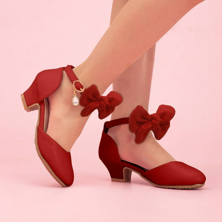 Gubotare Girls Dress Shoes Little Kids Girls Dress Pumps Glitter