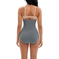 thumbnail image 3 of INSPIRE CHIC Women's Front Hook Closure Tummy Control Briefs Panties High Waist Butt Lifter Shaperwear S Blue, 3 of 6