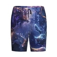 thumbnail image 6 of Daiia Enchanted Forest Stag Gathering Mens Woven Stretch Pajama Short,Short Pajama Pants-4X-Large, 6 of 7