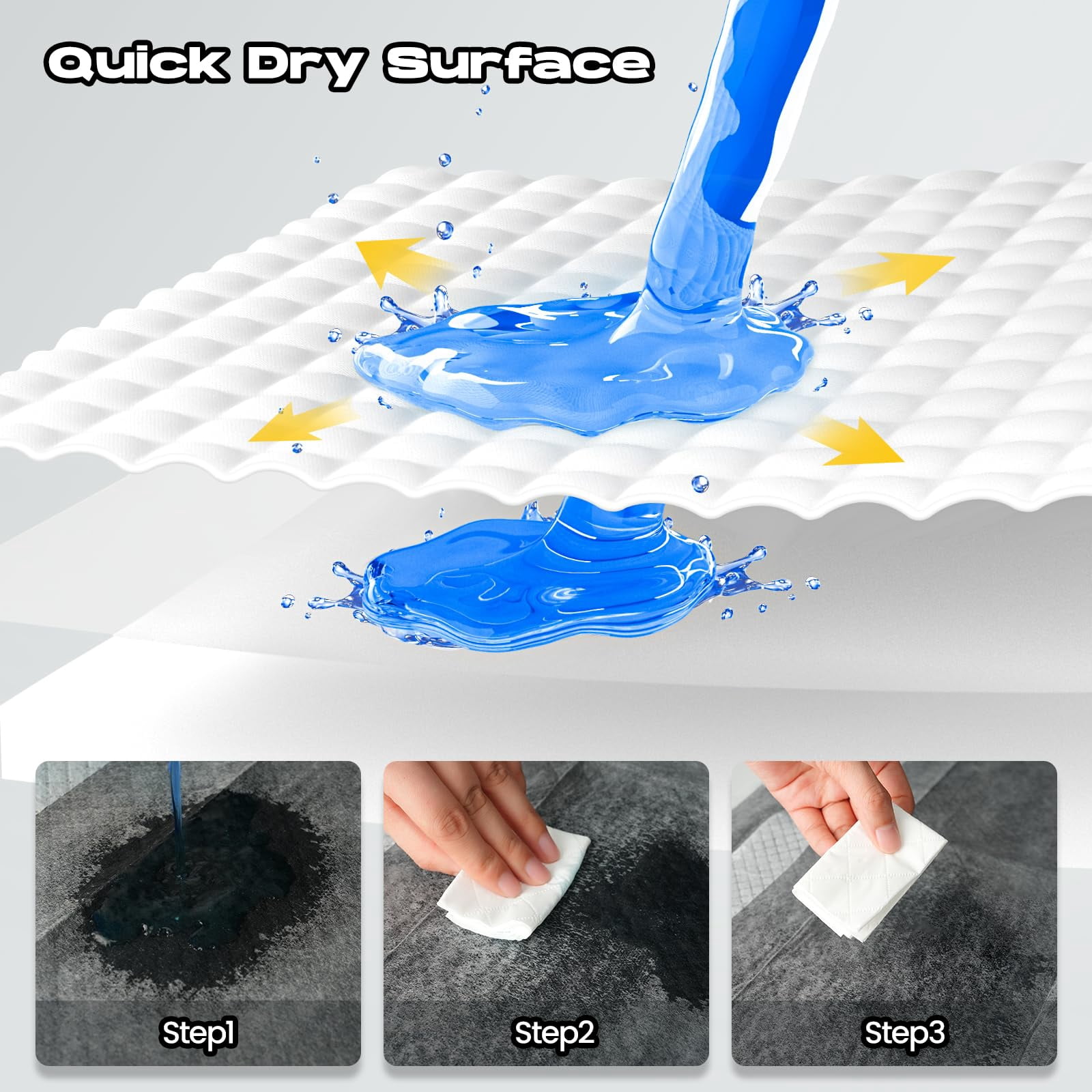Greenpod Dog Pee Pads for Dogs XXL 23.6"x23.6" Charcoal Puppy Pads 40 Counts Extra Large Disposable Activated Carbon Super Absorbent Full Edge-Wrapping Odor-Control Training Pads with Adhesive Tabs