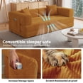thumbnail image 6 of DILORA Convertible Sleeper Sofa Bed,Compressed Floor Boneless Couch,Modular Modern Corduroy Sofa for Living Room Bedroom,Easy Assembly(Yellow)78.8'', 6 of 9