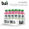 thumbnail image 3 of Bai Raspberry Lemon Lime Antioxidant Infused Water Beverage, 18 fl oz, 12 Pack Bottles, 3 of 13