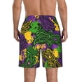 thumbnail image 3 of Kll Mardi Gras7 Men'S Casual Summer Beach Shorts Hawaiian Shorts With Pockets-Large, 3 of 9