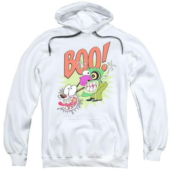 Courage The Cowardly Dog Men's  Stupid Dog Hooded Sweatshirt White