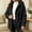 Black, variant on Liuinsasek Womens Loose Fuzzy Outerwear Solid Color Fashionable Hooded Warm Long-Sleeved Fleece Fluffy Jacket with Pockets for Winter