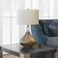 thumbnail image 2 of Pemberly Row 25.5" Ombre Brass Glass Teadrop Table Lamp with Linen Shade, 2 of 8