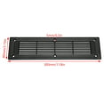 thumbnail image 3 of Louvered Ventilation Grille Air Vent for Shoe Cabinet Kitchen Hardware Accessories, with Mounting Screws Black,11.8x3.15in, 3 of 7