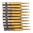 thumbnail image 4 of 10pcs Hexagonale Foret Métrique Filetage Taraud Titane Revêtement HSS Taraudage ToolM3-2.5, 4 of 9