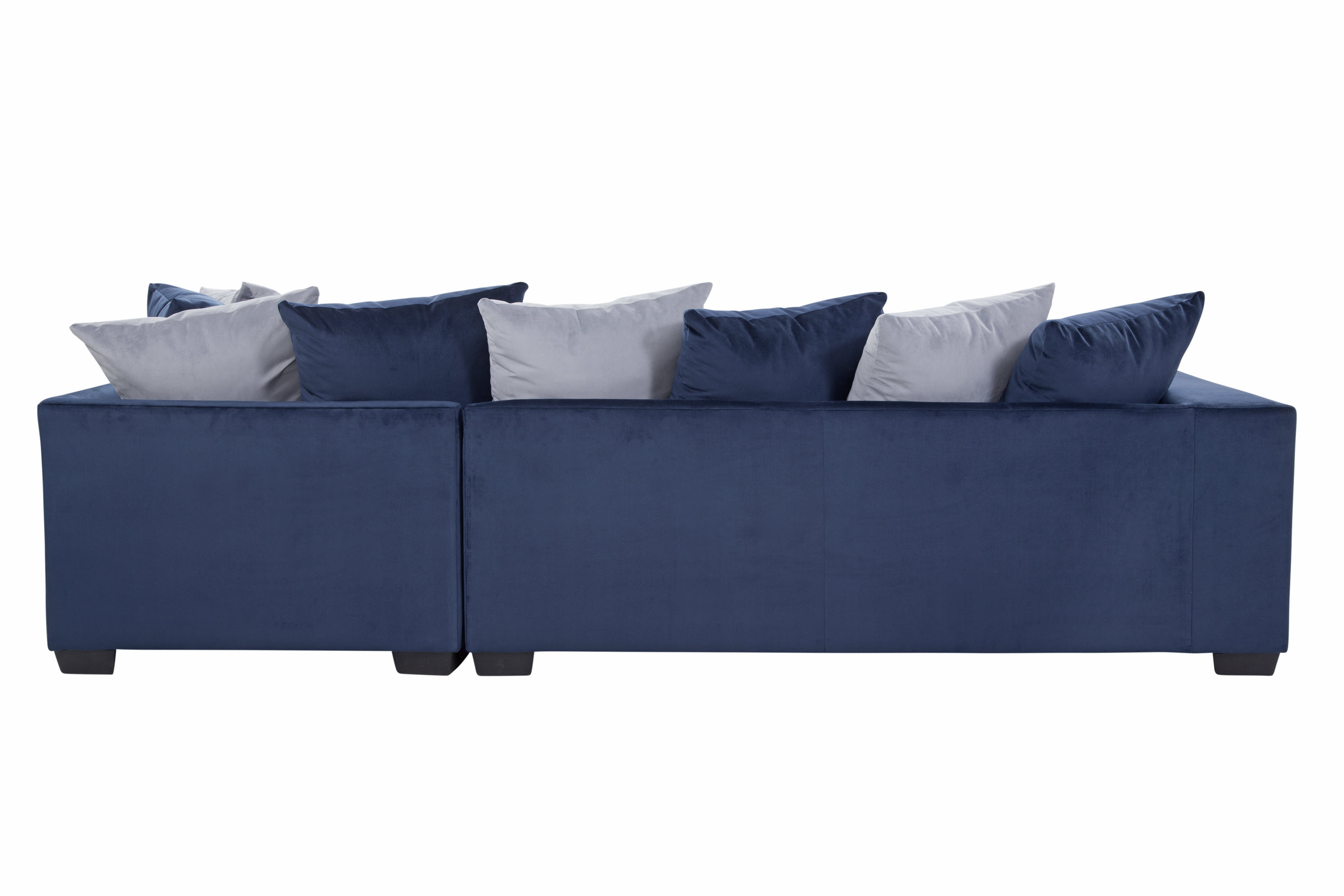 American Furniture L Shaped Sectional Sofa with 8 Back Pillows and 4 Accent Pillows