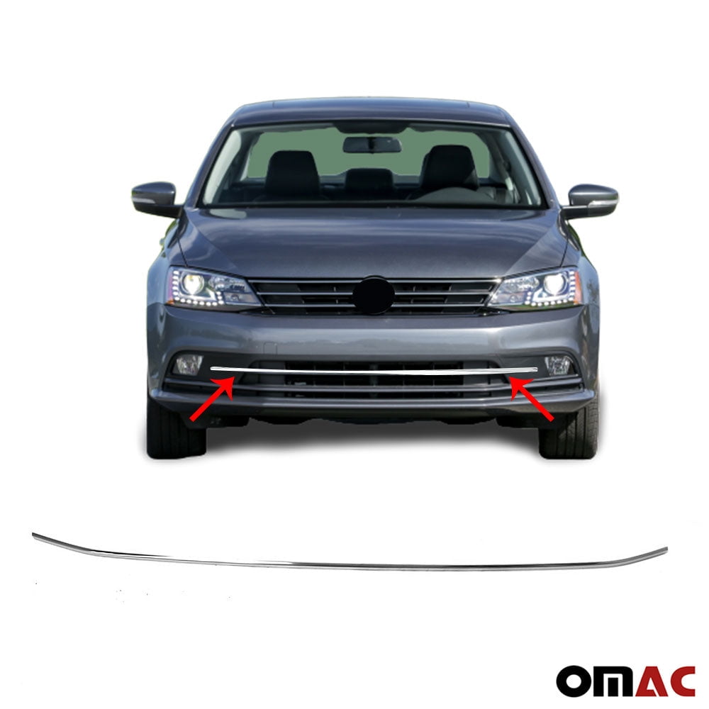 Chrome Front Bumper Grill Trim Streamer S. Steel For VW Jetta 20152018