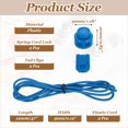 thumbnail image 2 of Uxcell 2 Count Elastic Shoe Laces, No Tie Shoelaces Reflective Dot Lake Blue, 2 of 6