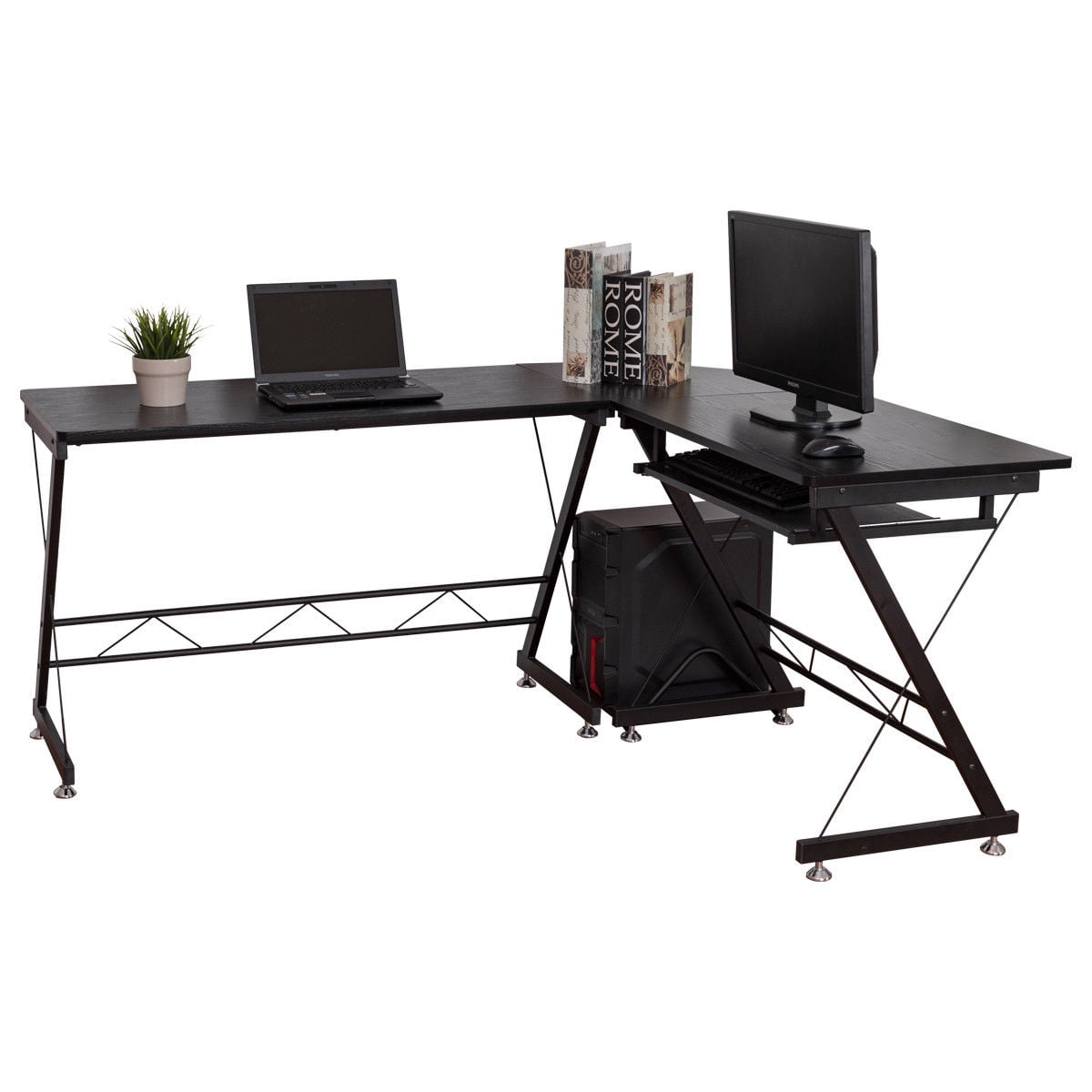 Gymax L Shape Computer Desk Home Office Furniture Corner Workstation Gymax L Shape Computer Desk Home Office Furniture Corner Workstation Pc Laptop Com
