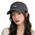 thumbnail image 4 of Women Visor Hat for Outdoor AURORADY Wide Brim Small Baseball Cap All Sun Hat Fashion Letter Embroidery Cap, Navy One Size Baseball Caps, 4 of 4