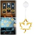 thumbnail image 2 of XINGXIANG Autumn Window Lights - Fall Maple Leaf Pumpkin LED Decor with Suction Cups, Battery Powered Thanksgiving Halloween Home Decoration(Maple leaf), 2 of 5