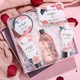 thumbnail image 4 of Spa Gift Sets for Women - Rose Bath and Body Care Gift Baskets, Beauty Birthday Gifts for Her, 6 Pcs, 4 of 10