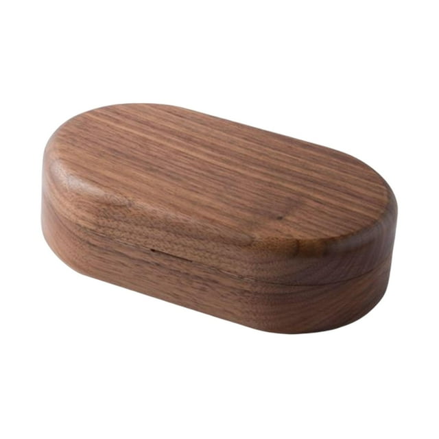 Caja organizadora de joyería duradera con apertura, soporte de almacenamiento portátil, regalo de cumpleaños Marron oscuro